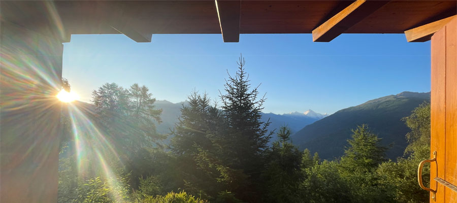 Blick aus dem Schlafzimmerfenster